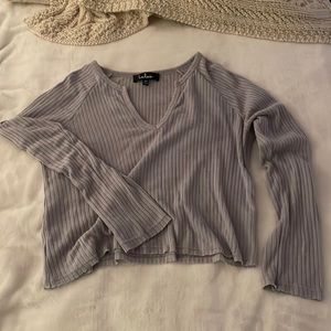 Lulus Ribbed Long Sleeve T-Shirt